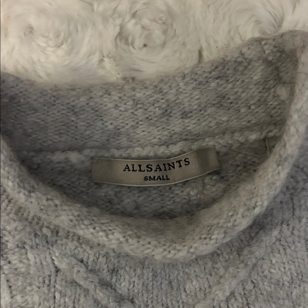 All Saints Light Gray Women's Knit Sweater Small - Picture 3 of 8